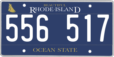 RI license plate 556517