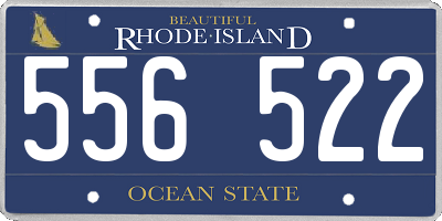 RI license plate 556522