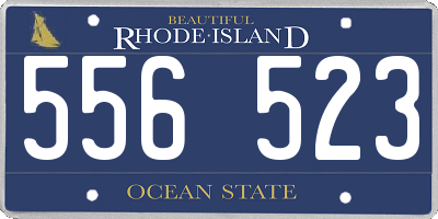 RI license plate 556523