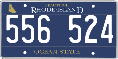 RI license plate 556524