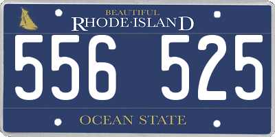 RI license plate 556525