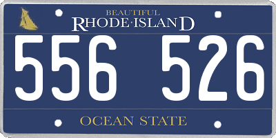 RI license plate 556526