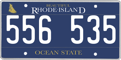 RI license plate 556535
