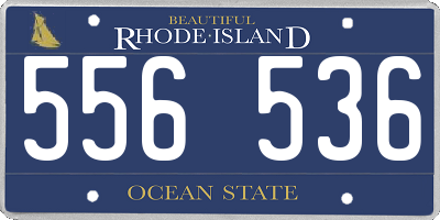 RI license plate 556536
