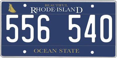 RI license plate 556540