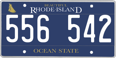 RI license plate 556542