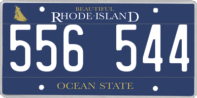 RI license plate 556544