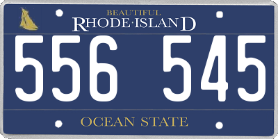 RI license plate 556545