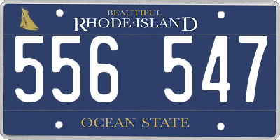 RI license plate 556547
