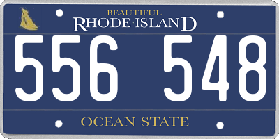 RI license plate 556548