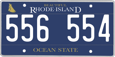 RI license plate 556554