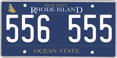 RI license plate 556555