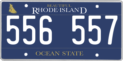 RI license plate 556557