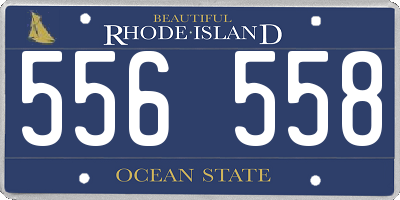 RI license plate 556558