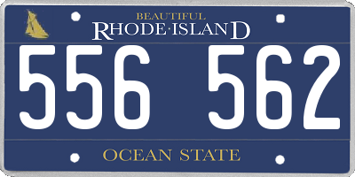 RI license plate 556562