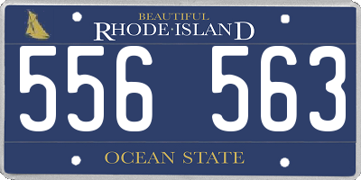 RI license plate 556563