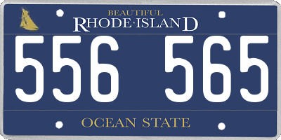 RI license plate 556565