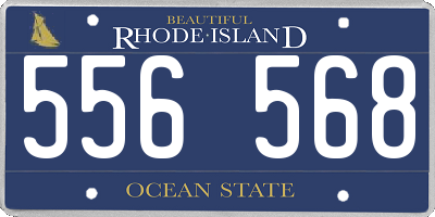 RI license plate 556568