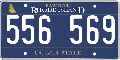 RI license plate 556569