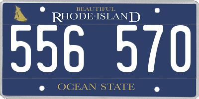RI license plate 556570