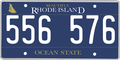 RI license plate 556576