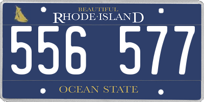 RI license plate 556577