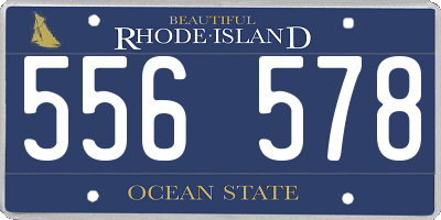 RI license plate 556578