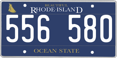 RI license plate 556580