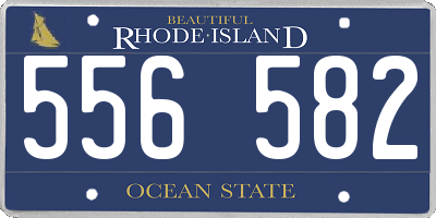 RI license plate 556582