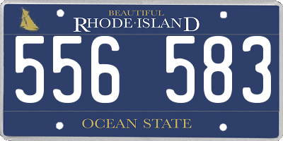 RI license plate 556583