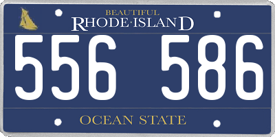 RI license plate 556586