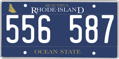 RI license plate 556587