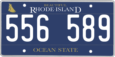 RI license plate 556589