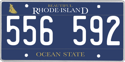 RI license plate 556592