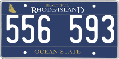RI license plate 556593