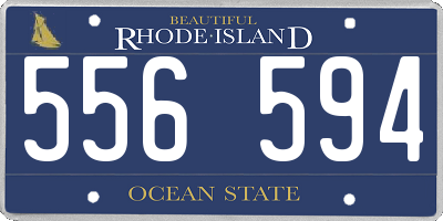RI license plate 556594