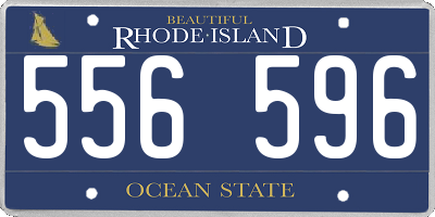 RI license plate 556596