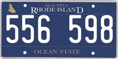 RI license plate 556598