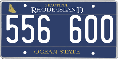 RI license plate 556600