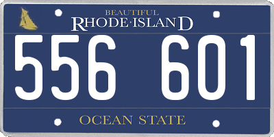 RI license plate 556601