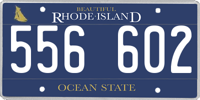RI license plate 556602