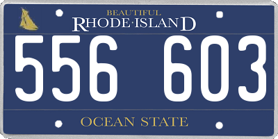 RI license plate 556603