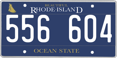 RI license plate 556604