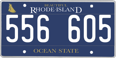 RI license plate 556605