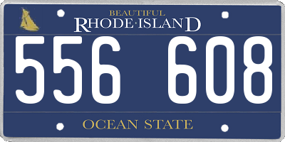 RI license plate 556608