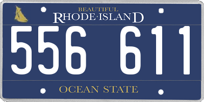 RI license plate 556611