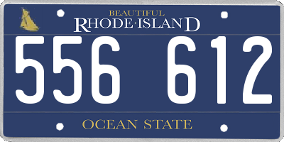 RI license plate 556612