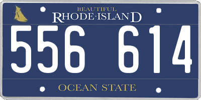 RI license plate 556614