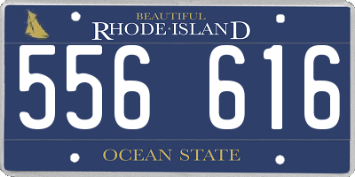 RI license plate 556616
