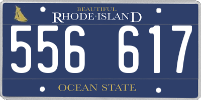 RI license plate 556617